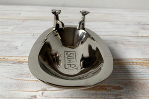 Vintage Style Silver colored bath soap holder