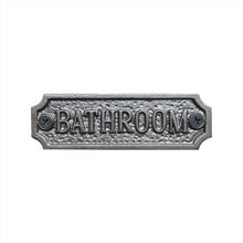Load image into Gallery viewer, Cast Iron Bathroom door metal sign plaque
