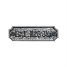 Load image into Gallery viewer, Cast Iron Bathroom door metal sign plaque
