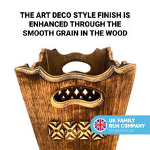 Load image into Gallery viewer, Classic Art Deco style wooden umbrella stand