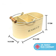 Load image into Gallery viewer, Cream colour kitchen sink enamel washing up sink tidy | sink caddy