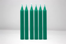 Load image into Gallery viewer, Pack of twelve Green luck altar / spell candles