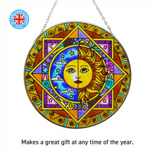Load image into Gallery viewer, Sun and moon eclipse glass sun catcher