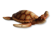 Load image into Gallery viewer, Nautical Gift Wood Effect Turtle 18cm