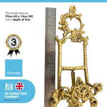 Load image into Gallery viewer, Pair of large 11.5 inch Easel Plate Holders Display Stands | Metal Frame Holders for Photo Pictures Decorative Plate Dish | 29cm (H) x 14cm (W) | Picture Easel |Wedding tables