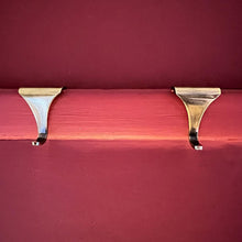 Load image into Gallery viewer, Set of 2 POLISHED BRASS PICTURE RAIL HOOK 2 Inches / 50mm | Victorian Fittings | Victorian House | Picture Hook | Dado picture rail | picture rail hangers | picture hook no nails