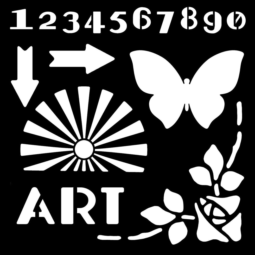 Woodware Craft Collection Stencils Deco Elements FRST019