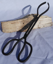 Load image into Gallery viewer, Traditional heavyweight cast iron log / coal tongs