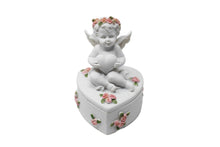 Load image into Gallery viewer, Beautiful ceramic Angel Cherub figurine ornament trinket box / perfect gift for Mum/ Mothers / Grandma / Sister / Grave Memorial / Gifts for the home / living room / home décor