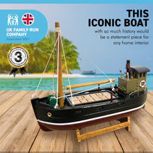 Load image into Gallery viewer, Detailed wooden ASSEMBLED DISPLAY MODEL CLYDE PUFFER |Ready for display | height 19cm width 21cm