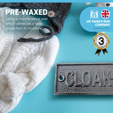 Load image into Gallery viewer, CAST IRON Antique Style CLOAK ROOM PLAQUE | toilet | loo | hotel |Guest House | Restaurant | Pub | Inn | Bed and Breakfast | Cloakroom| supplied with Two Screws for Easy fixing | Ideal for Home or Business