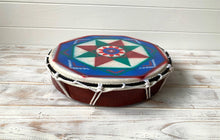 Load image into Gallery viewer, Decorated Shamanic Celebration Hand Drum with Beater