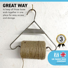 Load image into Gallery viewer, Cast iron hanging jute string dispenser garden accessory | Garden accessory | Potting shed |Craft accessory | garden twine holder | ribbon holder
