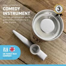 Load image into Gallery viewer, Original tin silver coloured Kazoo made from the original 1930's tooling