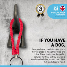 Load image into Gallery viewer, CAST IRON WALL MOUNTED DOG TAIL COAT HOOK | Coat Hook | Dog Lead Hook | Dogs bottom wall coat hook | key hanger | great for use in the hallway or bathroom | 12cm (L) x 5cm (W)