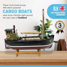 Load image into Gallery viewer, Detailed wooden ASSEMBLED DISPLAY MODEL CLYDE PUFFER |Ready for display | height 19cm width 21cm