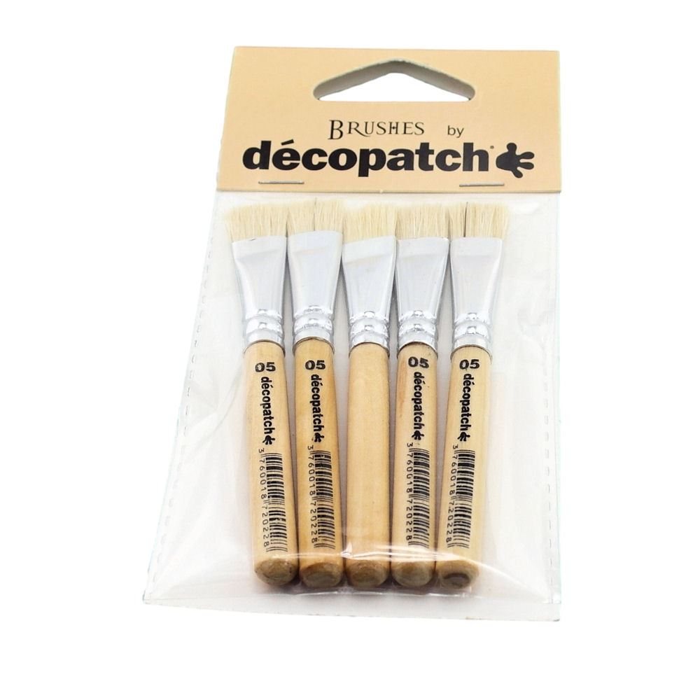 Decopatch PC05 Hog Bristle Brush No.5 (Pack of 5)