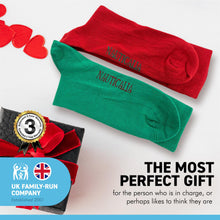 Load image into Gallery viewer, Pair of Red Port & Green Starboard Nautical Cotton Rich Woven Socks | Adult Size UK 6-12 Eu 39-46