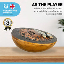 Load image into Gallery viewer, Large Indonesian 20cm diameter Gourd Thumb Piano instrument | Marimba Kalimba Mbira Lamellophone, Nine Tines Notes | Kalimba instrument | Hand Percussion instrument
