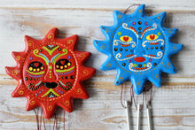 Load image into Gallery viewer, Pair of Sun Wind Chimes Handpainted Bright Colours
