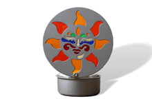 Load image into Gallery viewer, Silver Sun Multi Colour Glass Candle Holder
