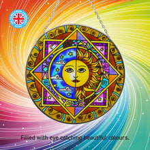 Load image into Gallery viewer, Sun and moon eclipse glass sun catcher
