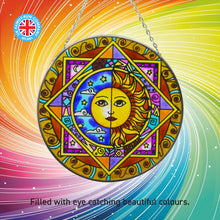 Load image into Gallery viewer, Sun and moon eclipse glass sun catcher