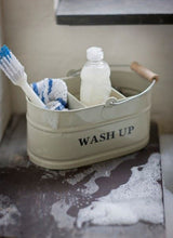 Load image into Gallery viewer, Enamel Washing Up clay coloured Sink Tidy - Shabby Chic Vintage