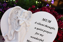 Load image into Gallery viewer, Mum Heart Memorial with Angel Plaque with Inspirational poem