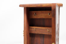 Load image into Gallery viewer, Carved Flower Dark Solid Wood Key Holder Hanging Box
