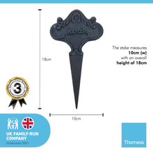 Load image into Gallery viewer, Ornate Rustic CAST IRON HERBS PLANT STAKE Marker | Label | Herbs Plaque | Garden plaque Herbs Sign | Herbs Stake | Herbs Label | Garden plant |Garden decoration ideas | 10cm x 18cm