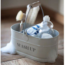 Load image into Gallery viewer, Chalk coloured kitchen enamel washing up sink tidy