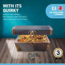 Load image into Gallery viewer, Great fun "Real" wooden treasure chest money box