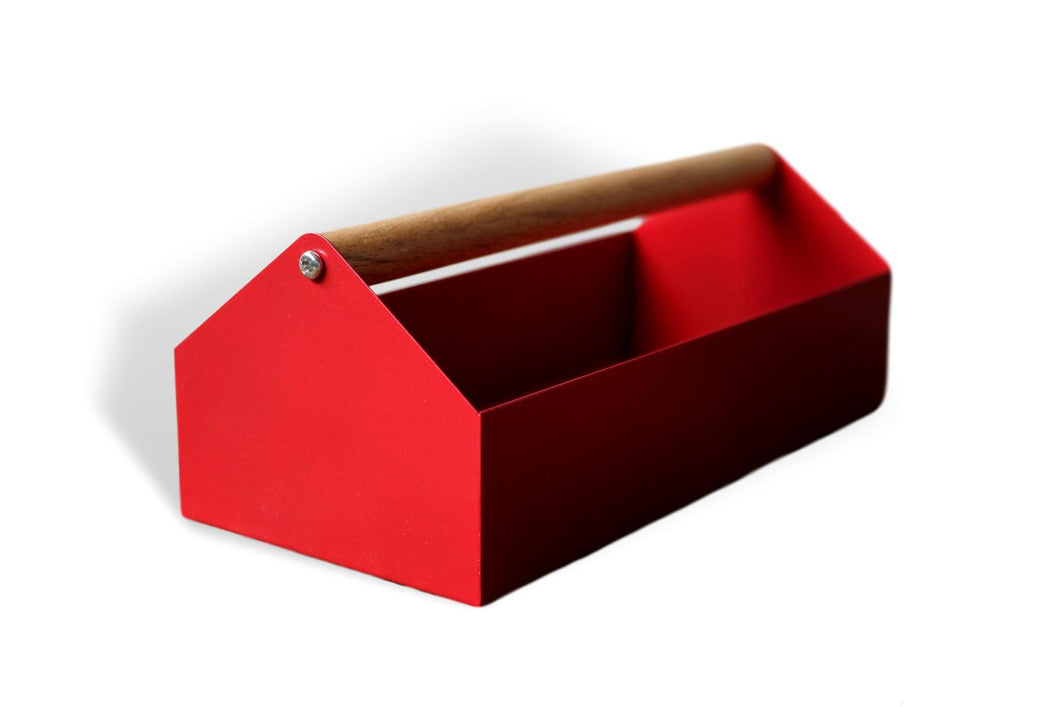 Retro Red Toolbox Storage Caddy Desk Organizer