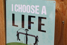 Load image into Gallery viewer, Funny Cycling Biking Quote Metal sign with holes for wall hanging