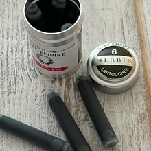 Load image into Gallery viewer, Pack of 6 J Herbin Writing Ink Cartridges - Vert Empire ( Empire Green )