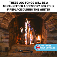 Load image into Gallery viewer, Traditional metal lightweight log / coal tongs
