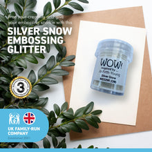 Load image into Gallery viewer, WOW! Glitter embossing glitter | 15ml | SILVER SNOW EMBOSSING GLITTER| Jo Firth-Young | Free your creativity and enhance your card making sparkle | WS329