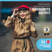 Load image into Gallery viewer, Womens French style Red Beret 100% pure blended wool | One size fits all classic solid colour