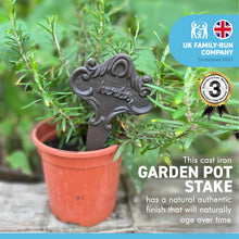 Load image into Gallery viewer, Ornate Rustic CAST IRON HERBS PLANT STAKE Marker | Label | Herbs Plaque | Garden plaque Herbs Sign | Herbs Stake | Herbs Label | Garden plant |Garden decoration ideas | 10cm x 18cm