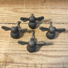 Load image into Gallery viewer, Pack of 4 CAST IRON BUSY BEE DRAWER KNOBS for Kitchen cupboards | Cast Iron Antique style finish | Vintage charm meets modern functionality | 7cm wide x 2cm depth