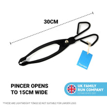 Load image into Gallery viewer, Traditional metal lightweight log / coal tongs