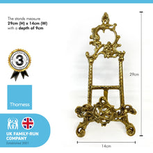 Load image into Gallery viewer, Large decorative brass picture easel