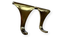 Load image into Gallery viewer, Set of 2 POLISHED BRASS PICTURE RAIL HOOK 2 Inches / 50mm | Victorian Fittings | Victorian House | Picture Hook | Dado picture rail | picture rail hangers | picture hook no nails