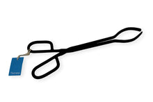 Load image into Gallery viewer, Black Heavy Duty Cast Iron Fire Place Log Tongs for Indoor Fire / Fire Pits Accessories / Tongs for Outdoor Stove / Long Logs Tweezers/ Firewood Tongs / Campfire Tongs