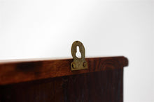 Load image into Gallery viewer, Carved Flower Dark Solid Wood Key Holder Hanging Box