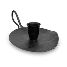 Load image into Gallery viewer, Antique style Iron Wee Willie Winkie Handheld Candle Holder | Chamberstick candle holder | wedding décor, dining room