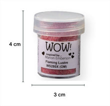 Load image into Gallery viewer, Wow! Glitter Embossing Glitter 15ml | FLAMING LUSTRE | Free your creativity and give your embossing sparkle
