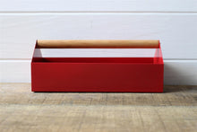 Load image into Gallery viewer, Retro Red Toolbox Storage Caddy Desk Organizer