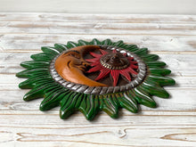 Load image into Gallery viewer, Mexican Barro Style Large Sun and Moon Plaque